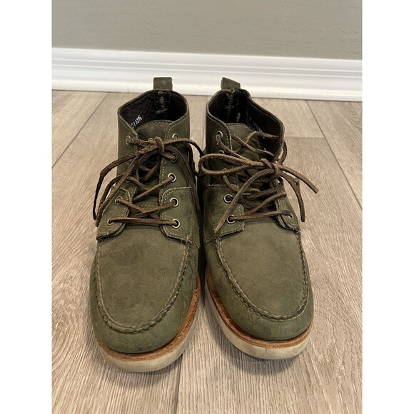 Ronnie Fieg By Sebago Shoes Mens size 10M Chukka Moccasin Boots Green - Picture 2 of 10